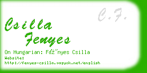 csilla fenyes business card